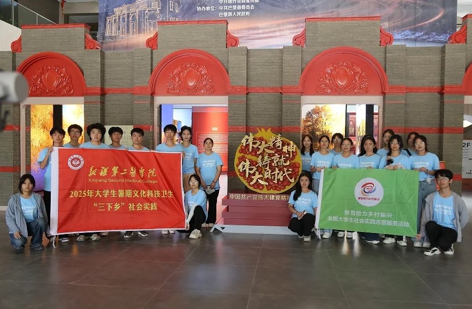 在带队老师的引领下精神抖擞地前往义诊